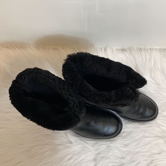 Santana Canada black leather winter boots size 6.5 - Picture 5 of 13